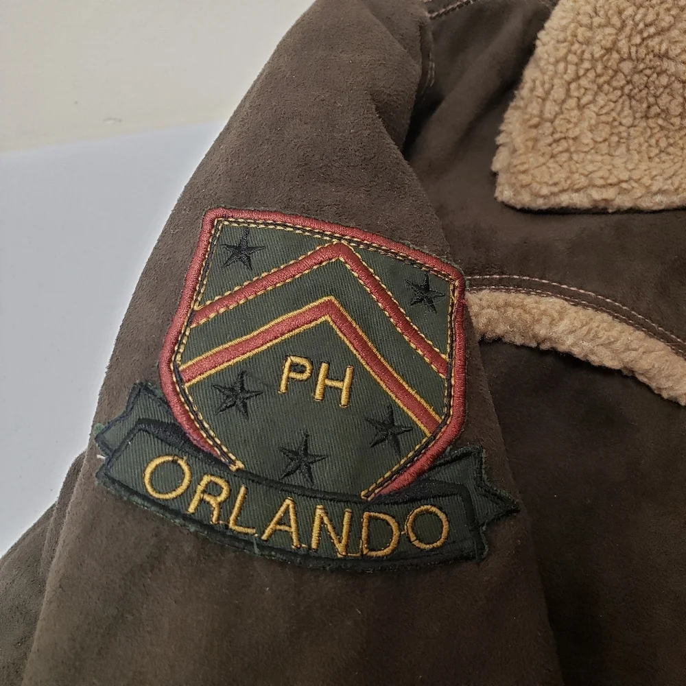 Planet Hollywood Orlando Mens Jacket Sherpa Lined Size Medium - Picture 6 of 9